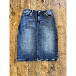 Banana Republic Denim Jean Pencil Skirt Womens Size 4/27 Y2K 90s Soft EUC